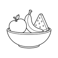 Ciotola di Frutta con Mela, Banana e Anguria