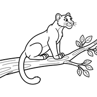 Lioness Sitting on a Tree Branch