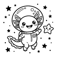 Axolote Astronauta no Espaço