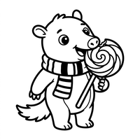 Schattig Beertje met een Reuzenlolly