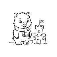 Polar Bear and Sandcastle