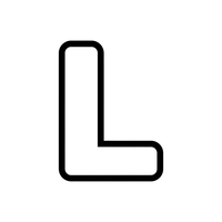 Hoofdletter L met Afgeronde Randen