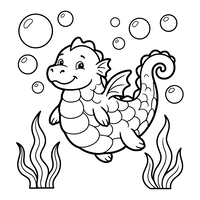 Schattige Baby Zeedraak Onder Water