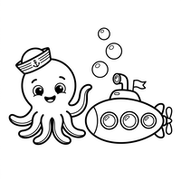 Polvo Marinheiro e Submarino