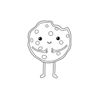 Mignon Personnage Cookie aux Pépites de Chocolat