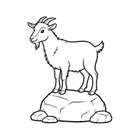 Capra Amichevole su una Roccia