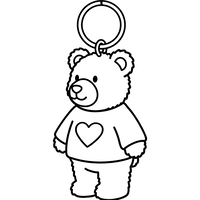 Leuke Teddybeer Sleutelhanger met Hart