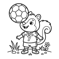 Scoiattolo che Gioca a Calcio